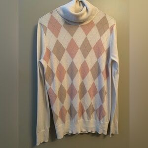 Argyle Sweater Turtle Neck